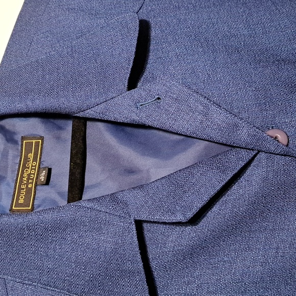 Boulevard club studio size L 42-44 Unisex sky blue dress blazer Mint Condition - Picture 6 of 9